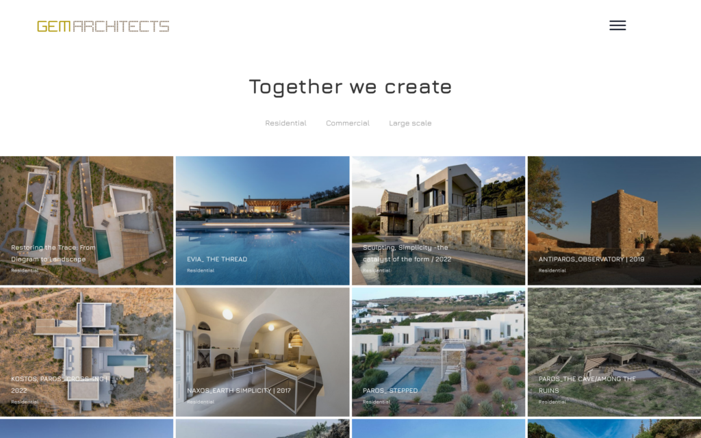 Gem Architects website screenshot