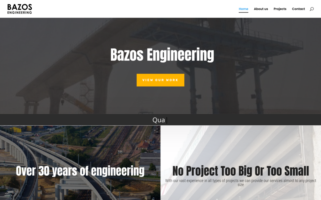 Bazos Engineering website screenshot